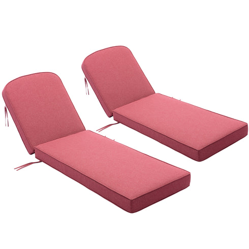 Ranu Extra Thick Outdoor Cushion Set – Red Patio Chair Cushions | Outdoor Seat & Back Cushions | Weather-Resistant Outdoor Cushions | Kinwell Furniture